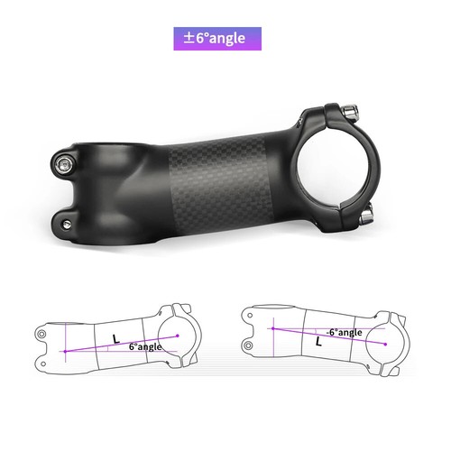 PIPA ATTACCO MANUBRIO 90 100 110 120 FIBRA DI CARBONIO+ALLUMINIO BICI CORSA MTB - Foto 6 di 8