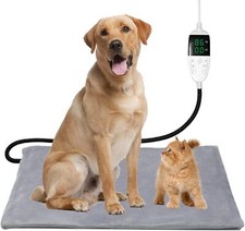 Pet Heating Pad Dog Cat Electric Blanket Waterproof Washable Chew Resistant Cord