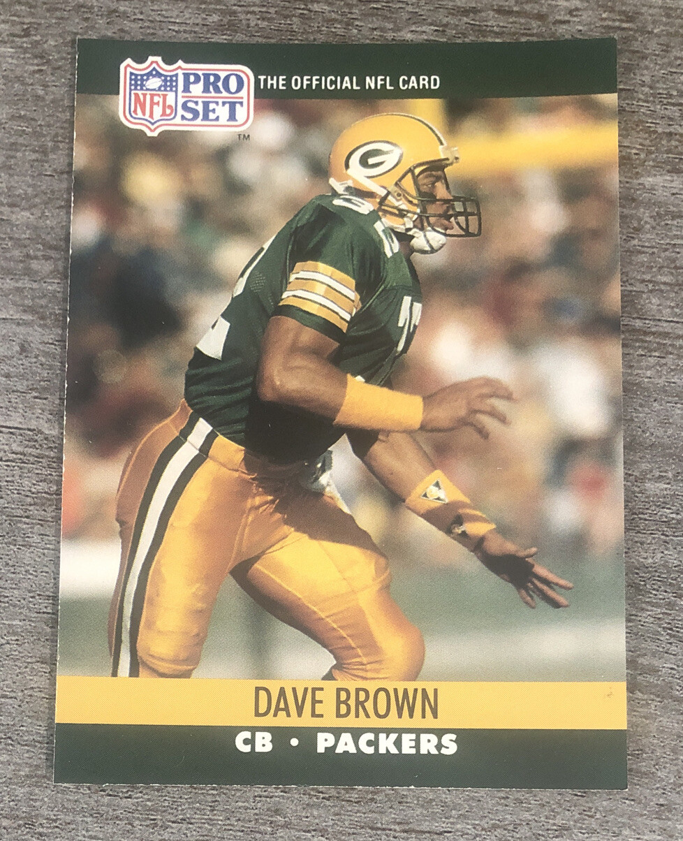 Dave Brown 1990 Pro Set Packers #499  *C721*