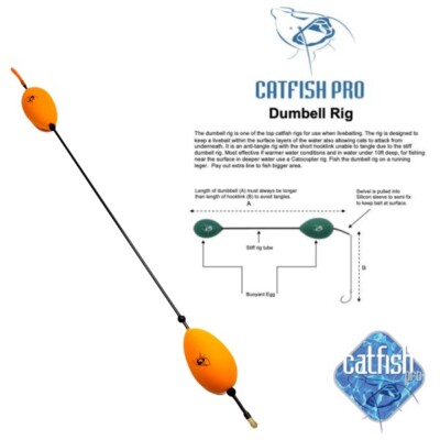 CATFISH PRO RANGE XL CARBON DUMBELL RIG NEW CATFISH TERMINAL