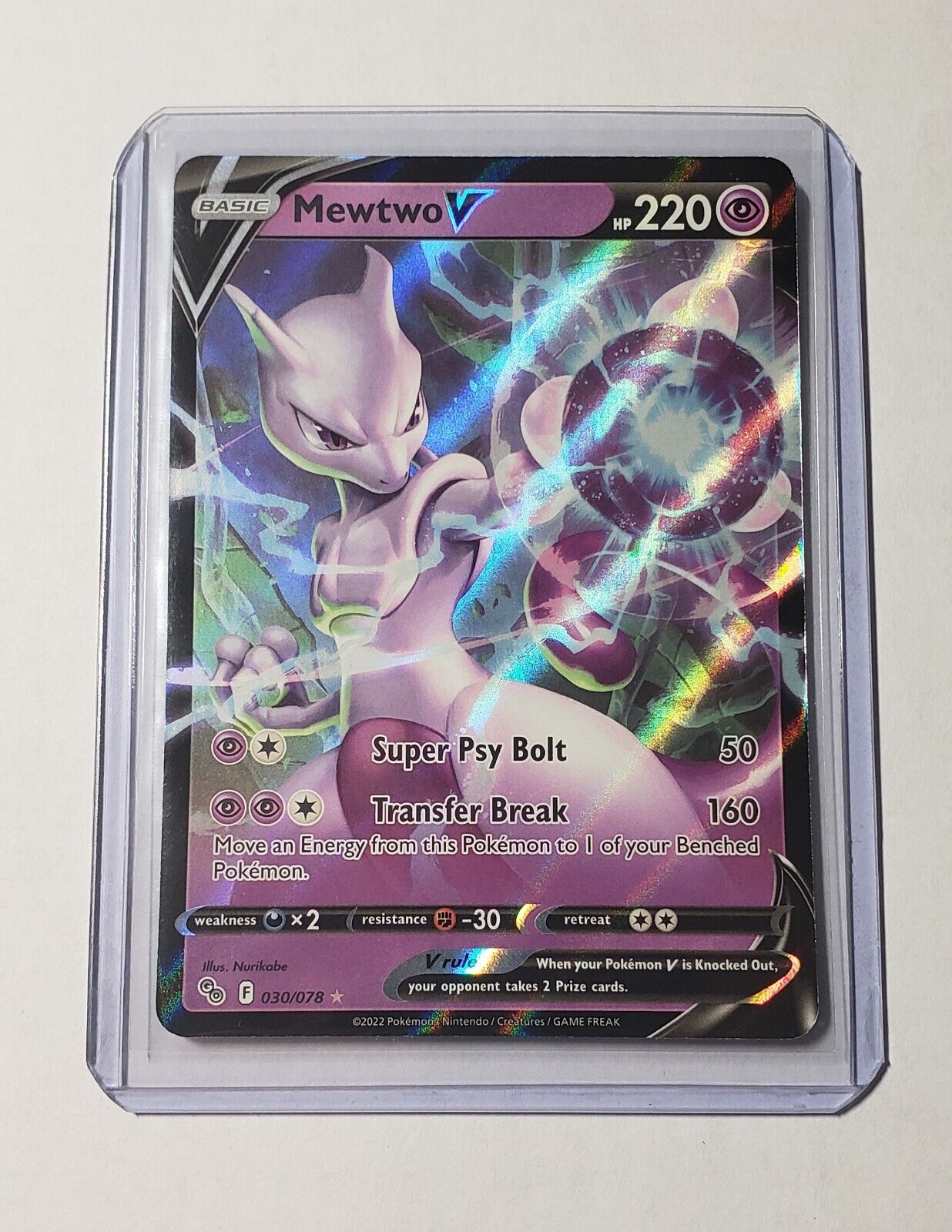 Carta Pokémon - Mewtwo-V 30/78 - Pokémon Go - Copag Escala Miniaturas by  Mão na Roda 4x4