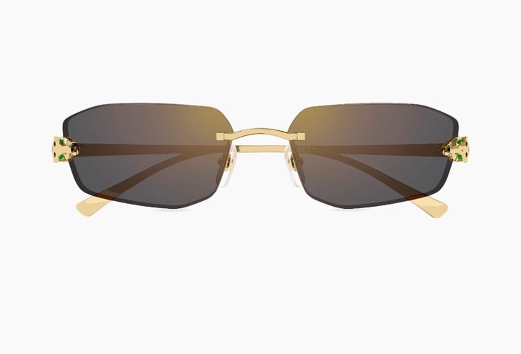 Cartier CT0474S 001 Panthère de Cartier Gold Grey Mirror