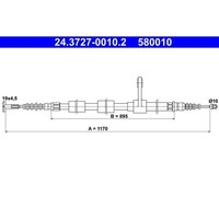 ATE 24.3727-0010.2 Seilzug, Feststellbremse