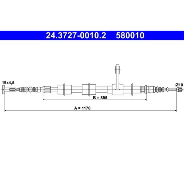 ATE 24.3727-0010.2 Seilzug, Feststellbremse-image