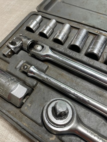Vintage Wright Tool 301 Socket Wrench Set · 16 Piece · 3/8" Drive, See Discrip - Picture 8 of 11