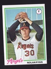 1978 Topps Baseball Card #400 Nolan Ryan HOF California Angels sharp corners