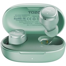 TOZO E1 Wireless Earbuds Premium Stereo in Ear Headphones 30H Playtime, Mint