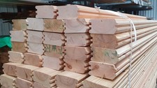 NORDIKA Blockbohlen KIRA Kiefer 69x146mm, 3,00m, Doppel-Nut-Feder, Sort. B+