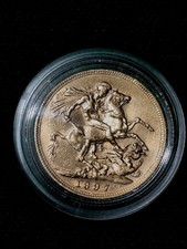 1897 Queen Victoria Diamond Jubilee Full Sovereign 22ct Gold Melbourne Mint