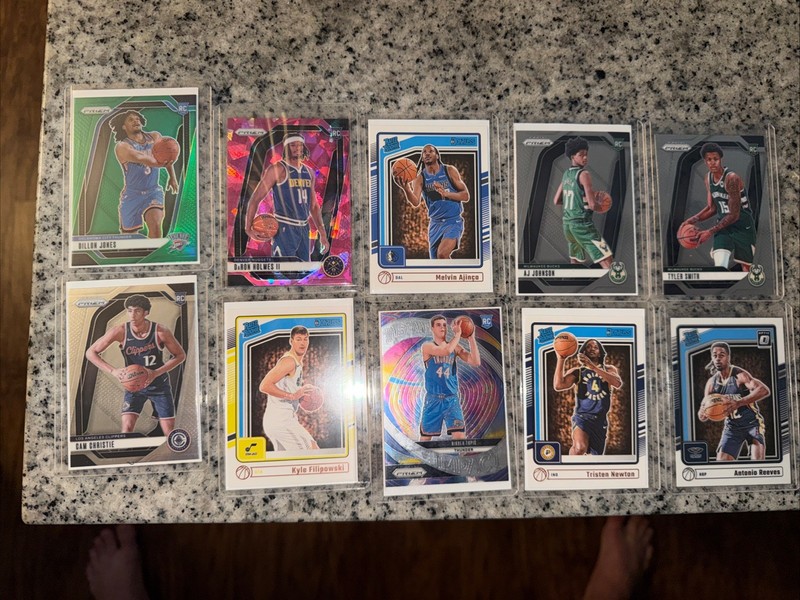 2024-25 NBA Rookie Card Lot Prizm Donruss Optic Pink Ice Green RC x10