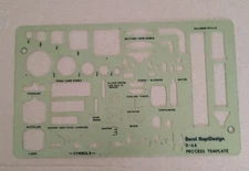 Berol Rapidesign R-44 Process Template - 1970s (O86)