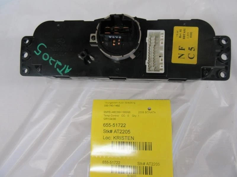 Climate Temperature Control Manual Temperature Control 3 Knobs Fits 06-08 SONATA Foto 2 de 4
