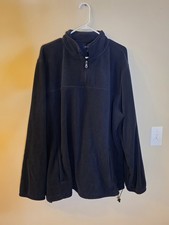 Croft  Barrow Fleece Pullover Jacket Navy Blue Men XXL 2XL EUC