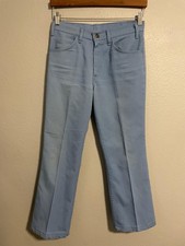Vintage Levis Pants Womens Size 30 Light Blue Corduroy Flare Sta Prest 70s Retro