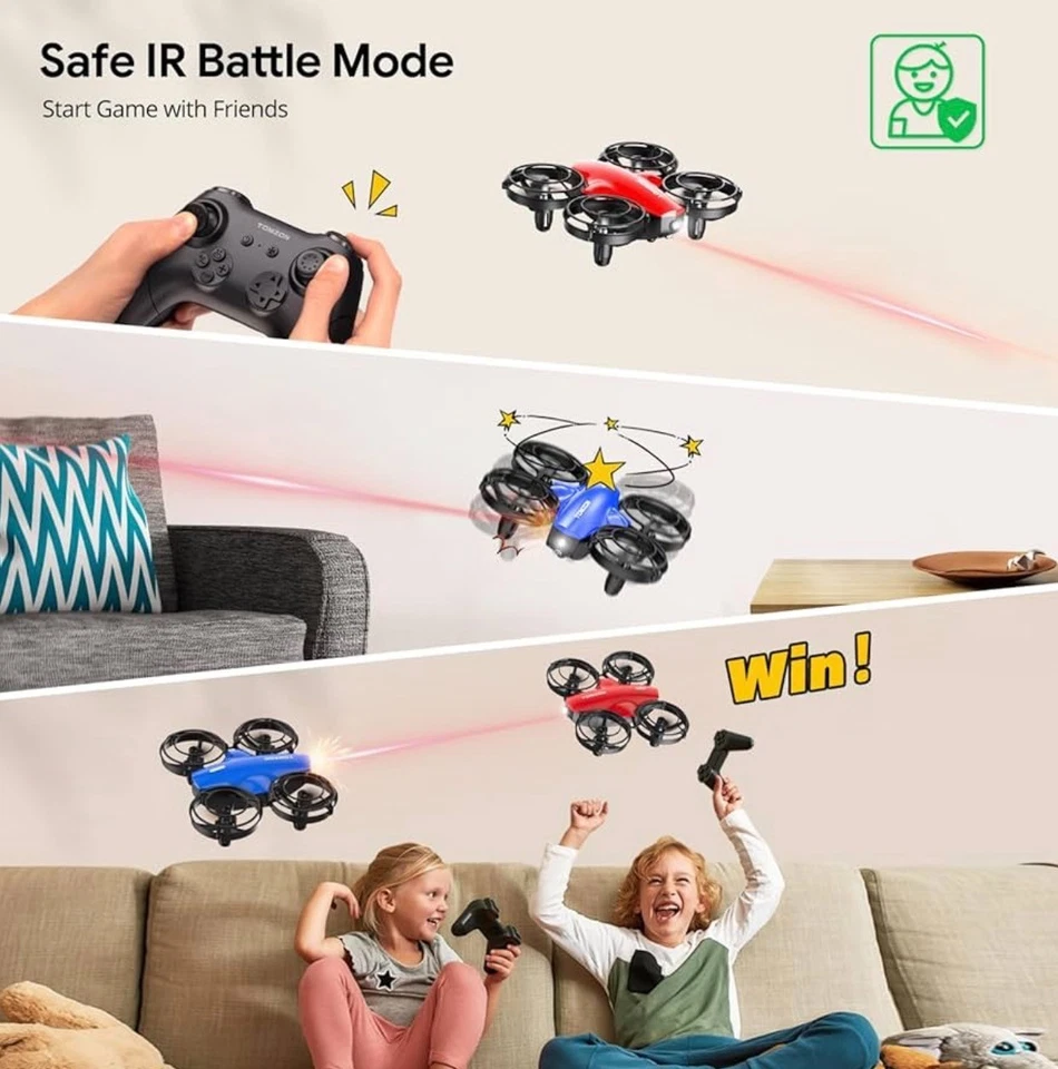 2 Pack A24 Drone for Kids 16+ with Battle Mode, Small RC Drone with Throw to Go - Image 4 of 4
