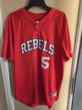 UNLV Rebels Baseball Jersey #5 Large  Mountain West Patch Nike Red & Black