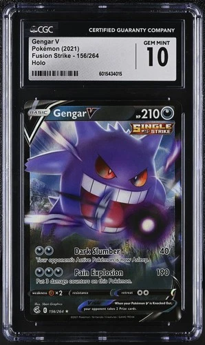 Gengar V CGC 10 2021 Fusion Strike #156/264