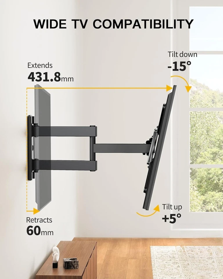 Alphamount TV Wall Bracket for Most 26-60 inch LED 35kg Load 400x400 vesa Max - Image 4 of 4