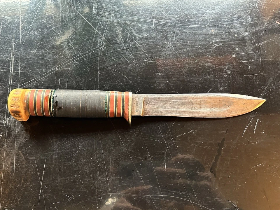 RARO Cuchillo de Hoja Fija de Coleccionista, Alfred Williams Sheffield Inglaterra Cruz EBRO Foto 3 de 4