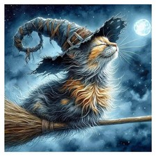 Magic Cat Diamond Art Kits for Adults - 5D Diamond Painting Kit for Beginners -