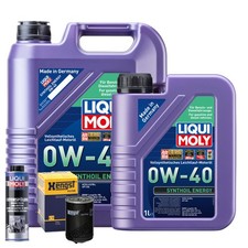 Motoröl 0W40 LIQUI MOLY Synthoil Energy 6L+HENGST Ölfilter +Spülung