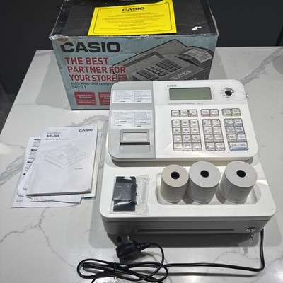 CASIO SE-G1 KASSE KASSE WEISS LEICHTE GEBRAUCHUNG *SCHNELLE UK-LIEFERUNG*
