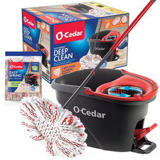 O-cedar Easy Wring Rinse Deep Clean Microfiber Spin Mop Head and Bucket System