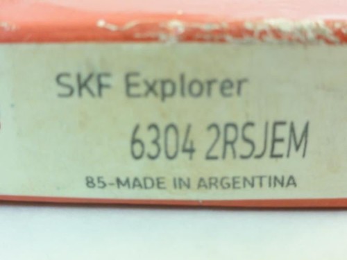 188903 New-No Box; SKF 6304-2RSJEM Ball Bearing; 20mm ID; 52mm OD; 15mm Width - Picture 2 of 3