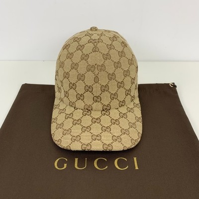 は*る様 Gucci GGパターン キャップ ベージュ Gucci GG Monogram Front Web Under Brim Canvas Baseball Cap Hat