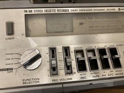 Vintage Hitachi TRK-8280 Boombox Radio Cassette Recorder Japan