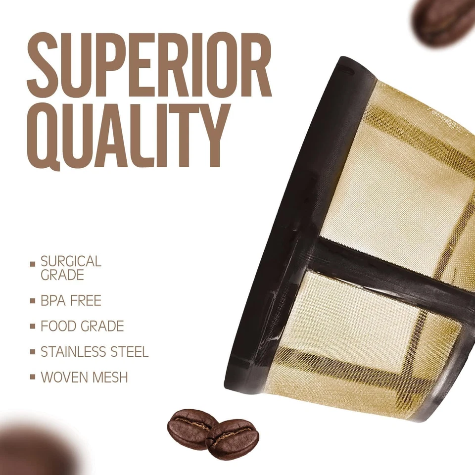 Filtro de café de cesta reutilizable de 4-5 tazas para Mr. Coffee, Cuisinart, Black & Decker Foto 3 de 4