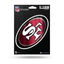 Rico Industries NFL Unisex-Adult Die Cut Metallic Sticker San Francisco 49ers