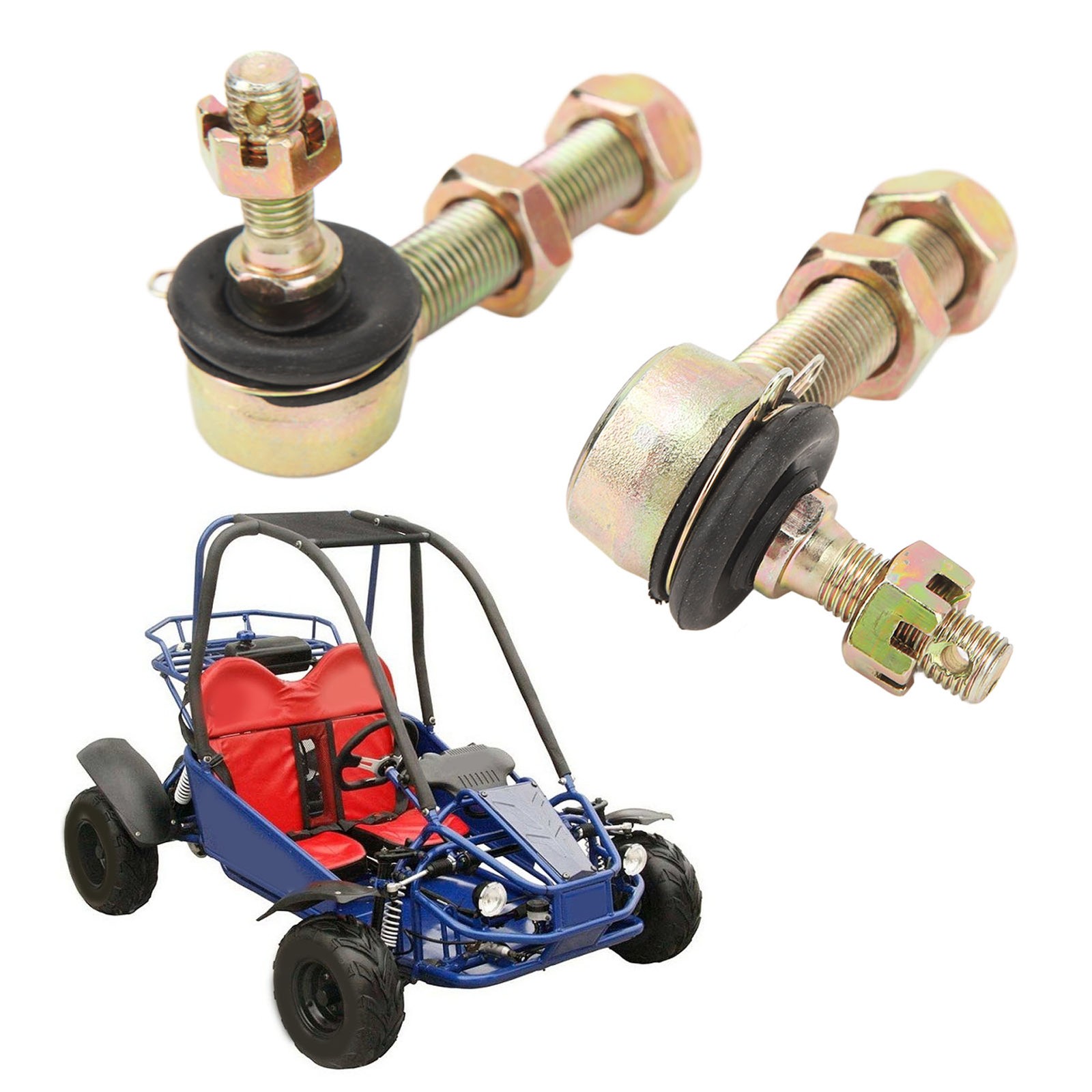 2Pcs M10 M14 Tie Rod Ball Joint Steel Alloy For 50cc 70cc 90cc 110cc 125cc Quad