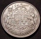 1950 Canada 50 Cents Half Dollar - George VI