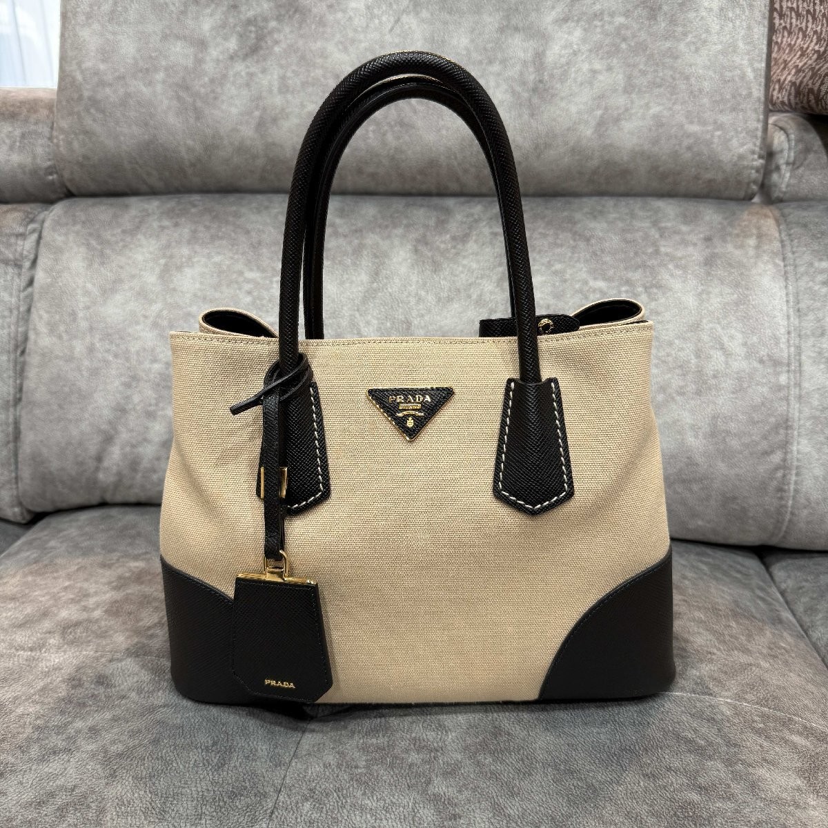 Item PRADA 2way Handbag CANAPA Saffiano Strap Free    Hokkaido and Okinawa f thumbnail 2