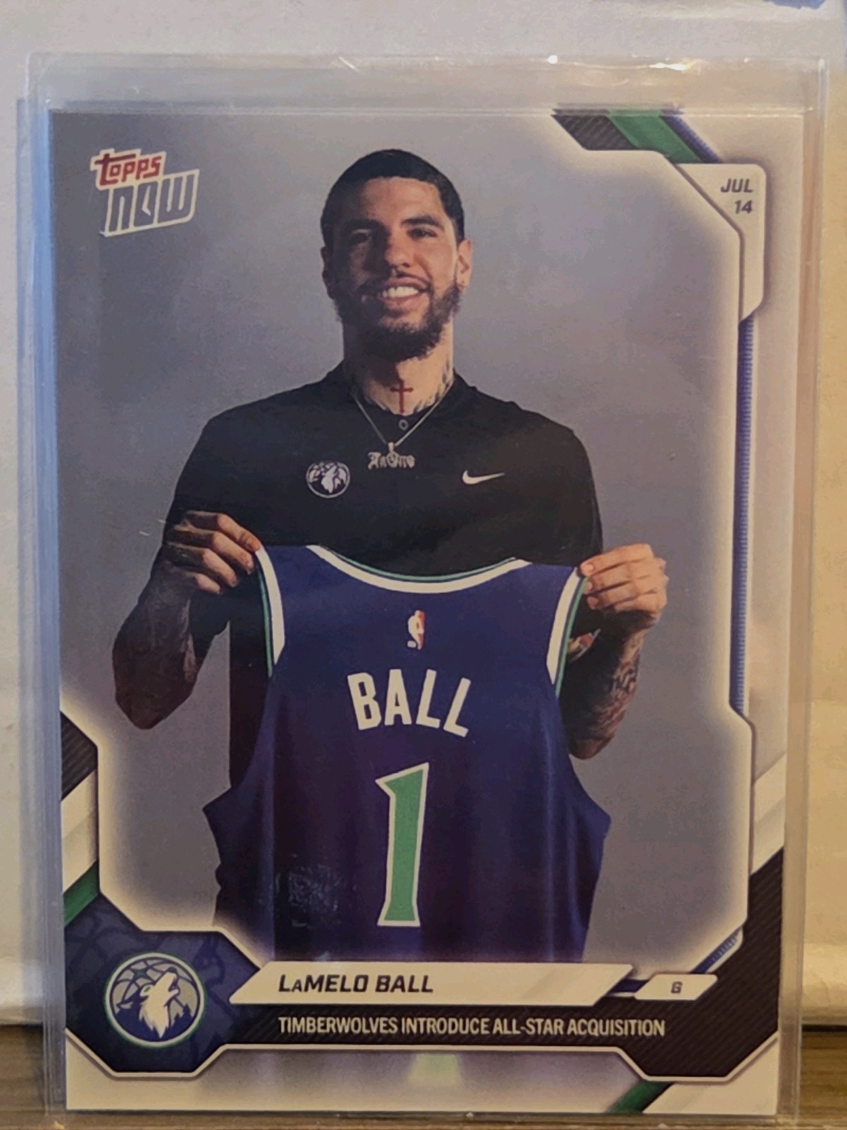 2026-27 Topps Now NBA #OS01 LaMelo Ball Minnesota Timberwolves In Hand