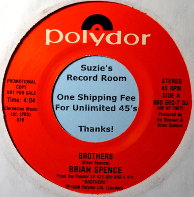 Brian Spence Brothers DJ Promo EX+++ 45 7'' Vinyl  -Bryan Adams Style - Nice