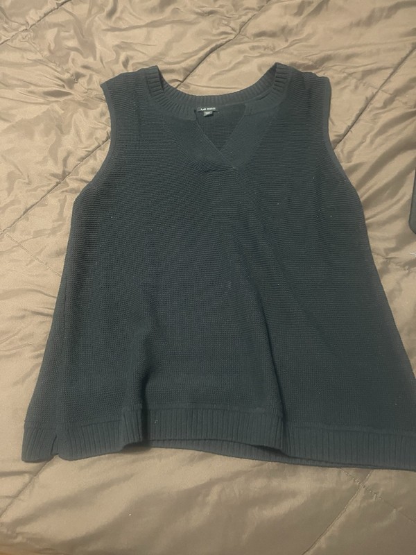 J Jill Wearever Collection Women’s Black Sleeveless Cotton Tank Top Large Ex. Co