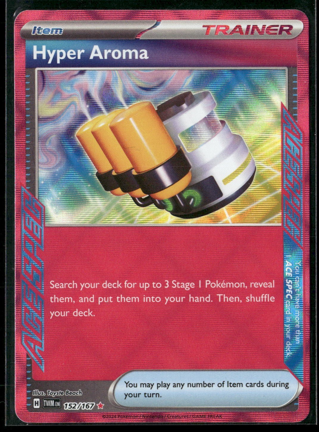 Pokémon - Hyper Aroma 152/167 Twilight Masquerade Ace Spec Holo NM