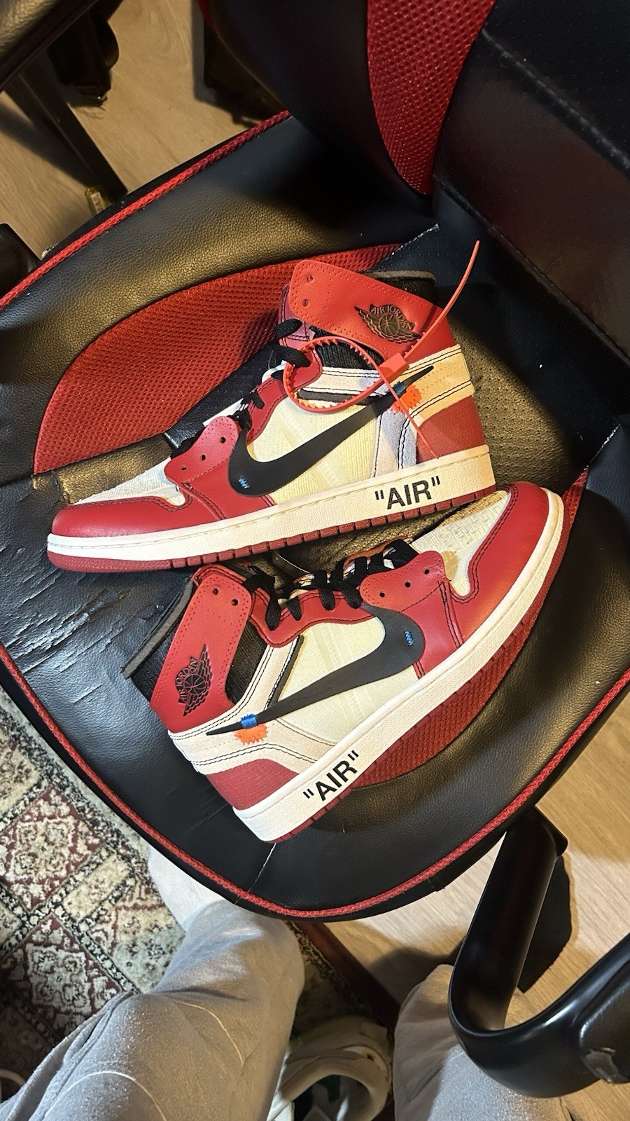 Nike Air Jordan 1 Retro High Off-White, Chicago, UK, Size 7.5 US, 8.5