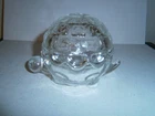 Vintage Anchor Hocking Glass Turtle Trinket Candy Box Covered Dish With Lid