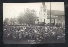 REAL PHOTO CUERO TEXAS 1910 TURKEY TROT DOWNTOWN CHURCH POSTCARD COPY