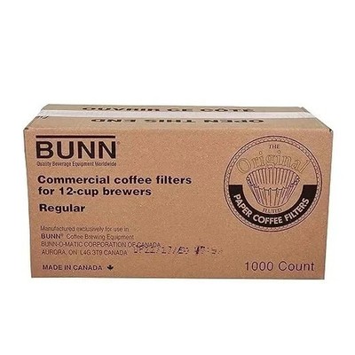 BUNN 12-Cup Commercial Coffee Filters, 1000 1000 Count (Pack of 1), White 