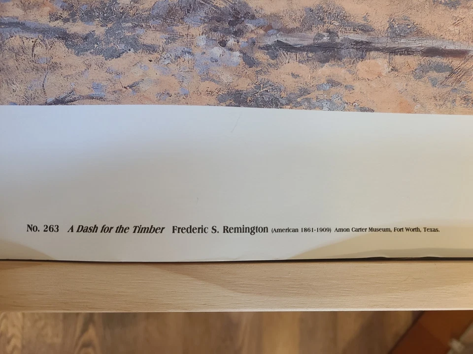 Impresión artística Frederic Remington A Dash for the Timber 1889 West America 11x9" Foto 3 de 3