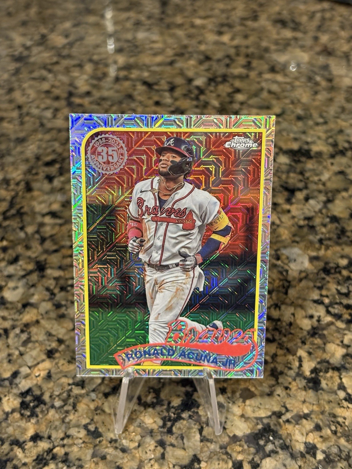 2024 Topps Series 1 RONALD ACUNA JR #T89C-28 1989 Silver Pack Mojo Refractor