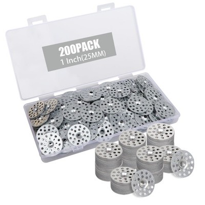 #ad 200 Pcs 1 Inch Plaster Washer Plated Plaster Washers Metal for Screws Foam ... $16.52