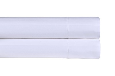 Threadmill Standard Size Pillowcases - Standard/Queen, Bright White Stripe 
