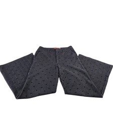 Cartonnier Anthropologie Womens 31 Wide Leg Trousers Navy Blue Textured Woven