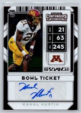 2020 Panini Contenders Draft Picks Bowl Ticket Autograph 76/99 Kamal Martin #255