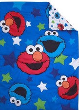 Sesame Street Toddler Bed set fitted, flat, Comforter, No pillowcase Cookie Elmo